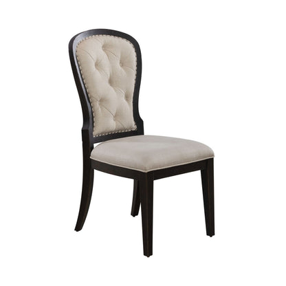 Americana Farmhouse - Upholstered Tufted Back Side Chair