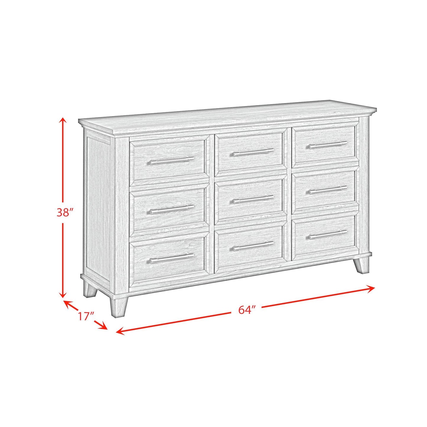 Canterbury - 9-Drawer Dresser