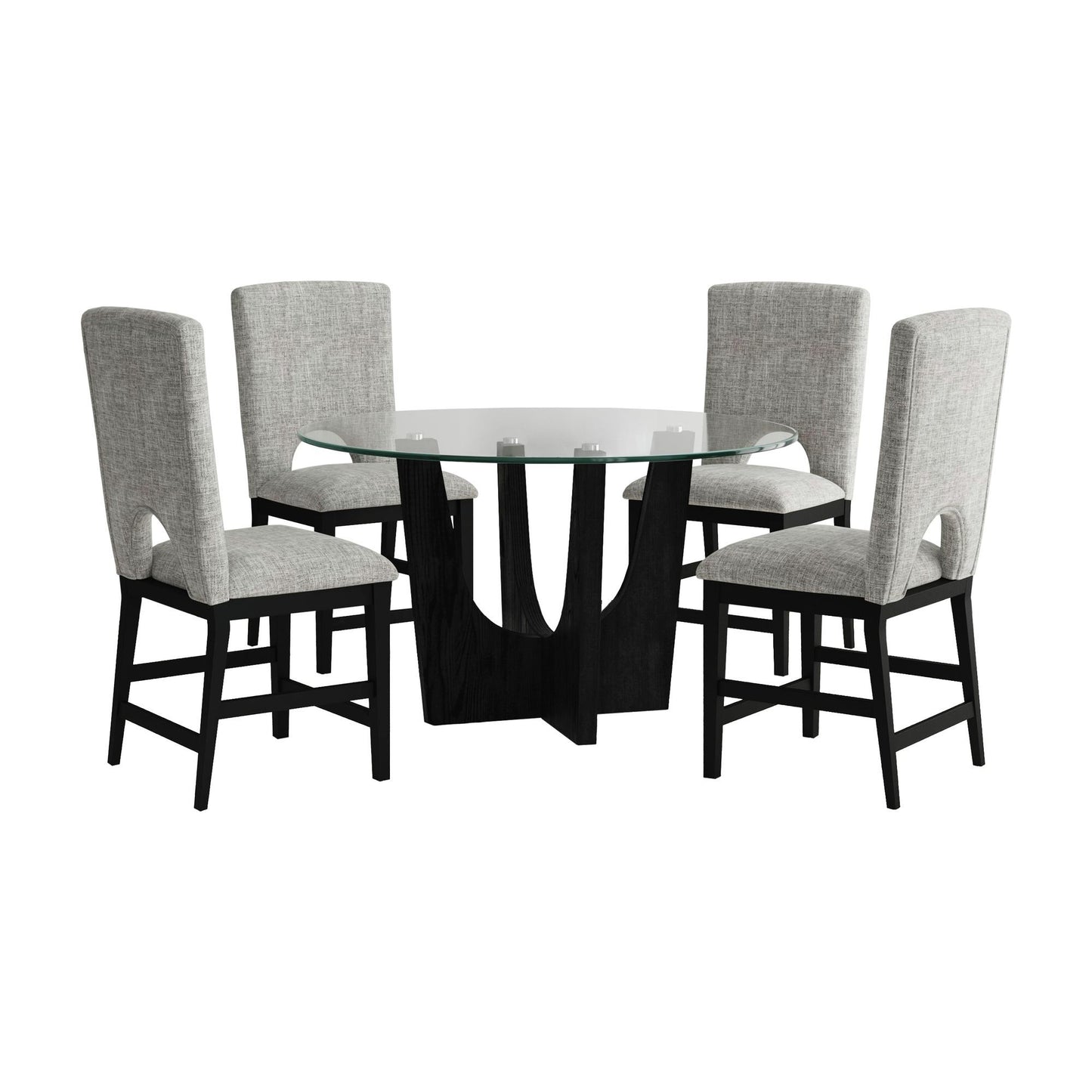 Oregon - 5 Piece Counter Height Dining Set (Round Counter Table And Four Chairs)