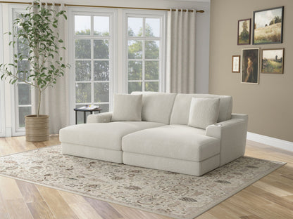 Cozy - 2 Piece Double Wide Chaise With USB Charging Ports