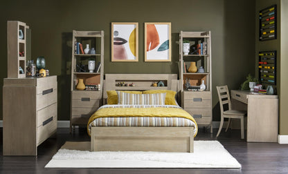 District - Desk - Weathered Oak