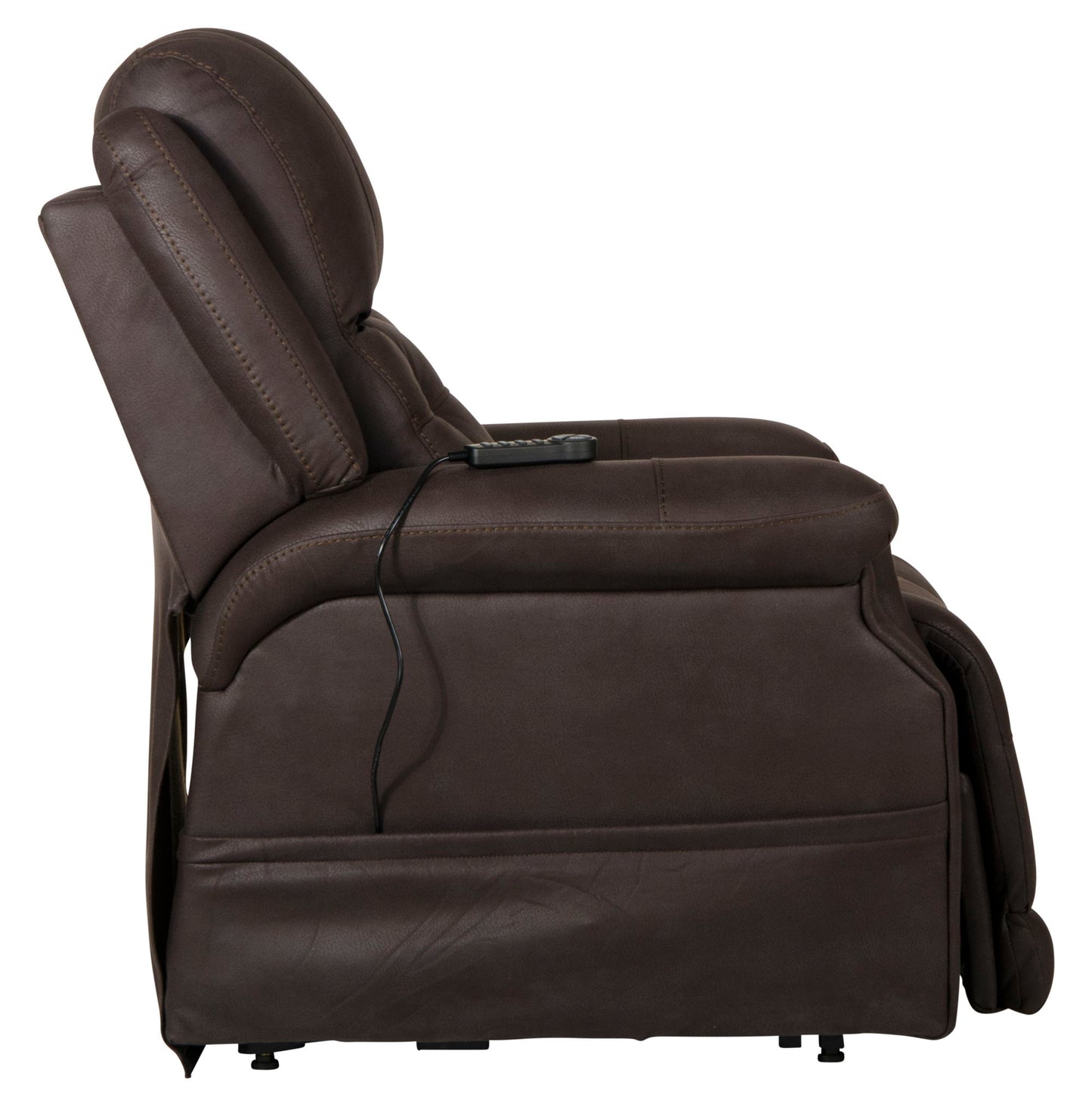 Haywood - Power Headrest Power Lift Lay Flat Recliner With Heat & Massage - Chocolate