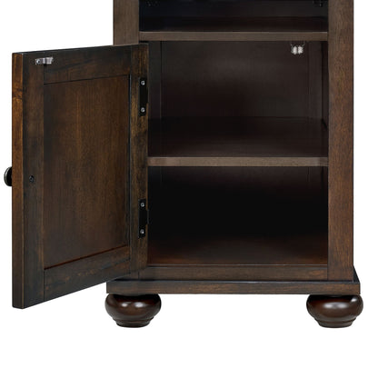 Wagner - Chairside Table With USB - Cherry