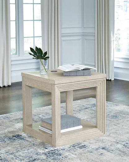 Marxhart - Square End Table - Bisque