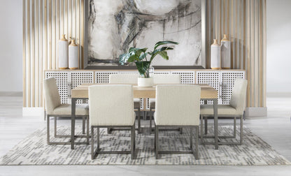 Biscayne - Complete Leg Table With Stone Insert - Malabar With Alabaster Fronts