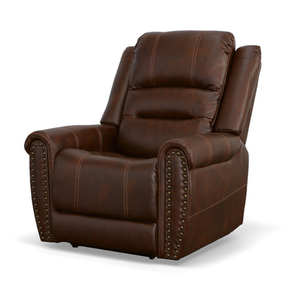 Oscar - Power Recliner With Power Headrest - Pumpernickel