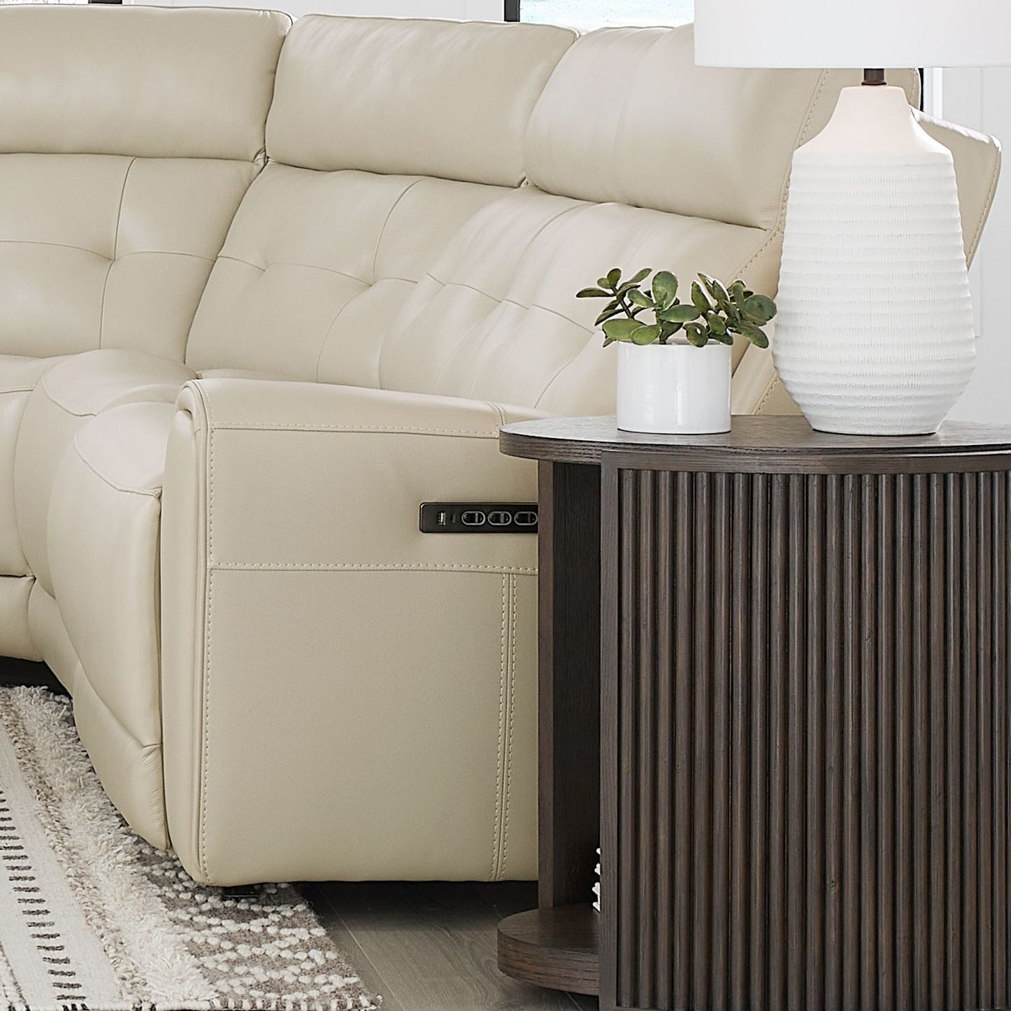 Carrington - R Arm Recliner P3 & ZG - Baja Stone