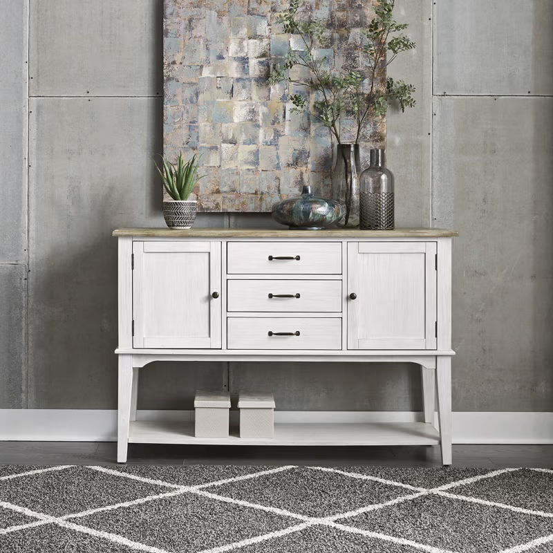 Summerville - Server - Soft White Wash / Wirebrushed Gray