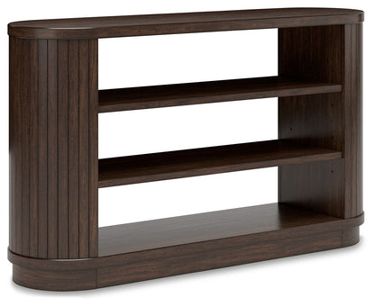 Korestone - 3 Pc. - Home Office Desk, Chair, Credenza - Warm Brown