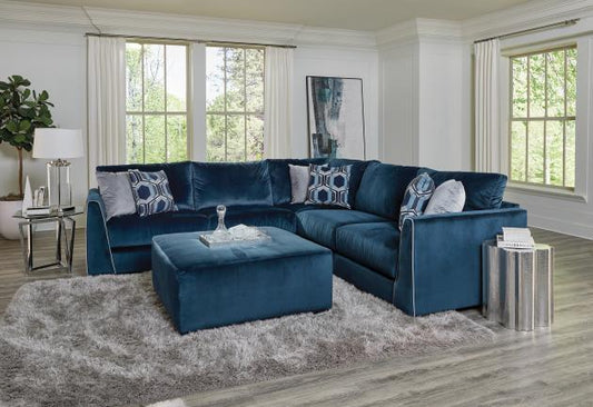Jetson - Sectional With Comfort Coil Seat Cushions, Included Accent Pillows & Cocktail Ottoman