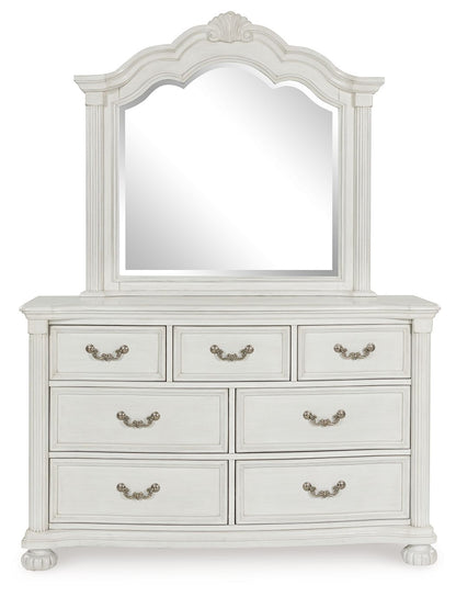 Montelaine - Dresser And Mirror - Antique White