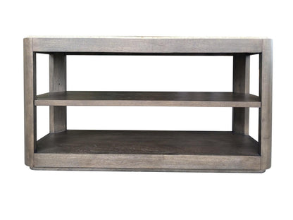 Lancia - Sofa Table With Stone Top - Charred Oak