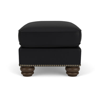 Bexley - Leather Ottoman, Nailhead Trim