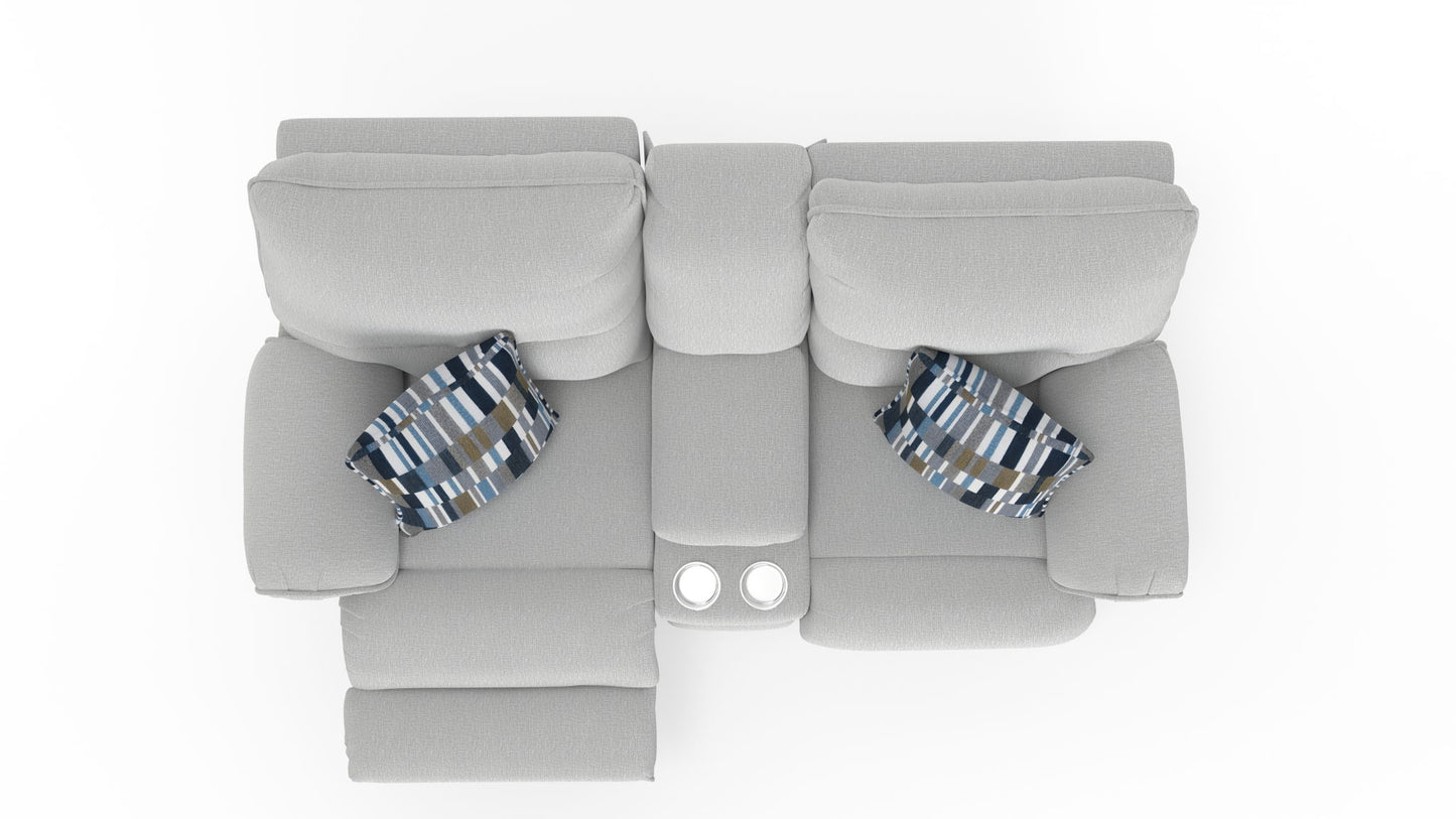 Lenny - Power Lay Flat Reclining Console Loveseat