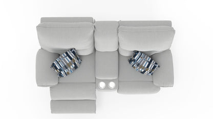 Lenny - Power Lay Flat Reclining Console Loveseat