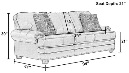 Roberto - Leather Sofa - Cocoa
