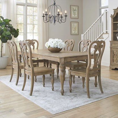 Magnolia Manor - Pedestal Table Set With Upholstered Chairs