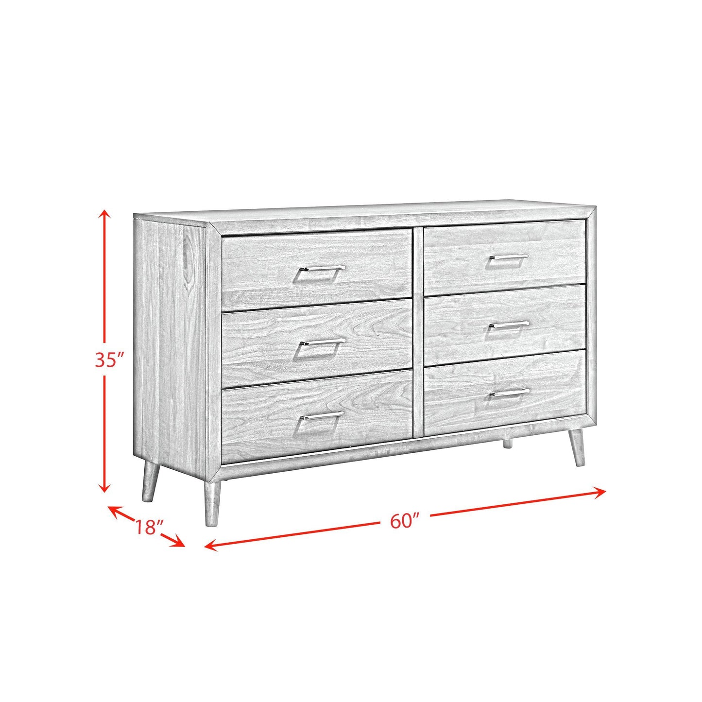 Malibu - 6-Drawer Dresser