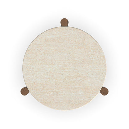 Verona - Accent Table - Beige / Dark Brown