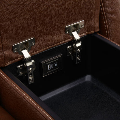 Caswell - Loveseat With Console P2 & ZG - Brown