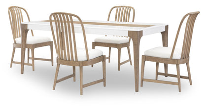 Melrose - Rectangular Dining Table - Cloud White And Desert Oak