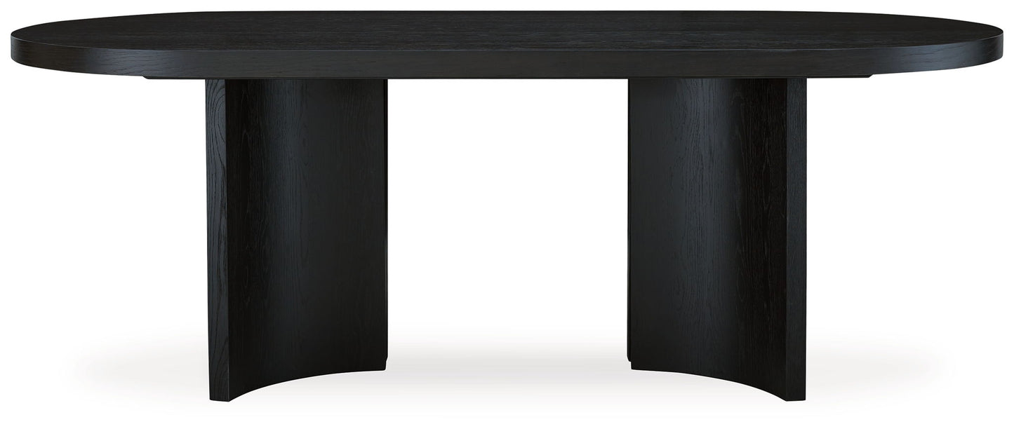 Rowanbeck - Oval Dining Room Table - Black