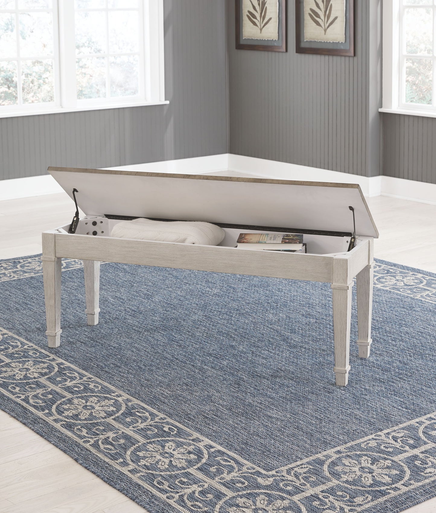 Skempton - Storage Bench - White