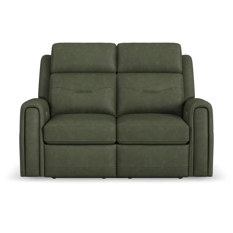 Felix - Power Reclining Loveseat With Console, Power Headrest, Lumbar, Heat & Massage