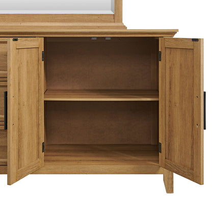 Matias - Bedroom Set With Queen/Full Headboard, Dresser, Mirror & Nightstand