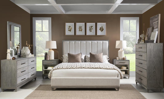 Artesia - Upholstered King Headboard - Smokey Taupe