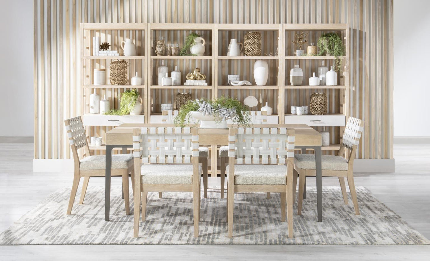 Biscayne - Complete Leg Table With Stone Insert - Malabar With Alabaster Fronts