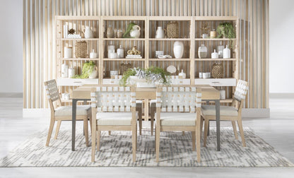 Biscayne - Complete Leg Table With Stone Insert - Malabar With Alabaster Fronts