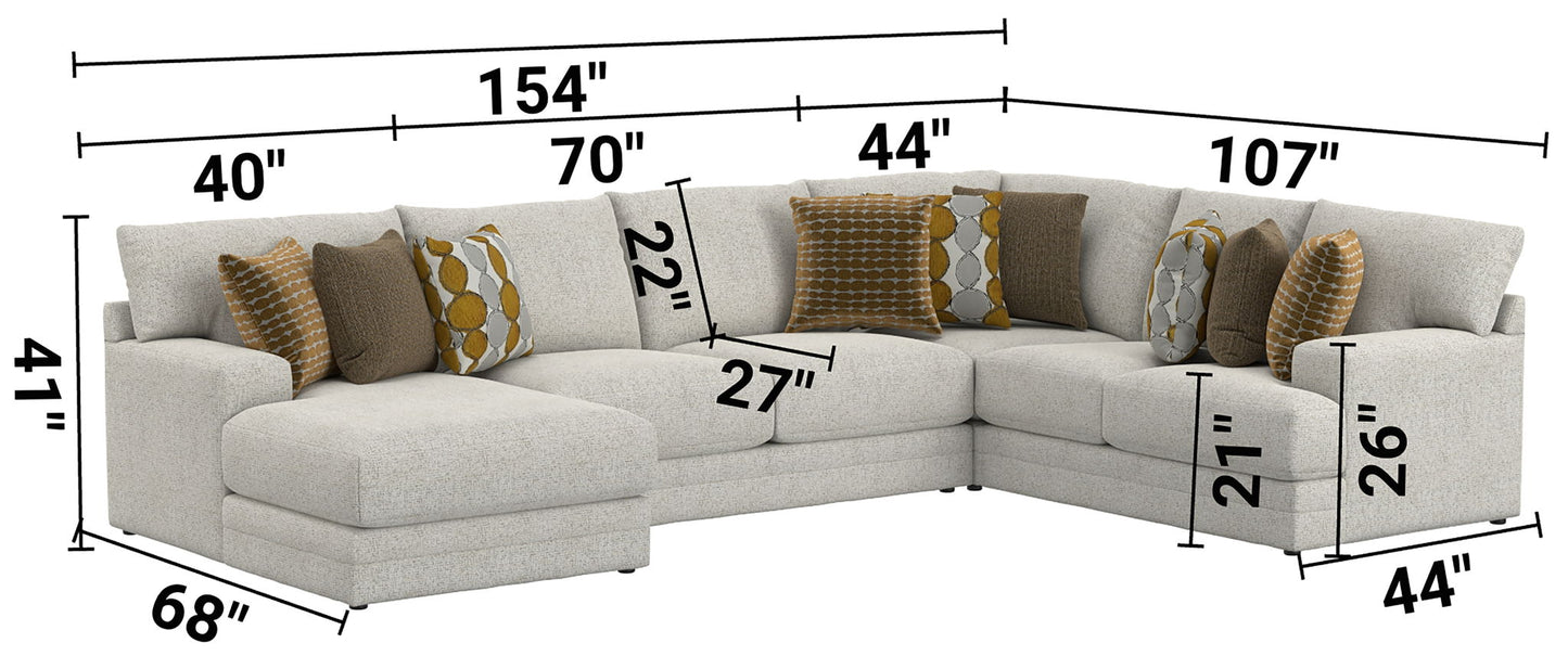 Tori - Sectional With Comfort Coil Seating And Accent Pillows Included