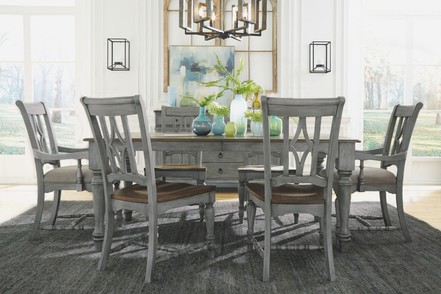 Plymouth - Rectangular Dining Table - Gray