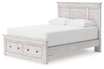 Makidern - Panel Storage Bed With Storage Footboard