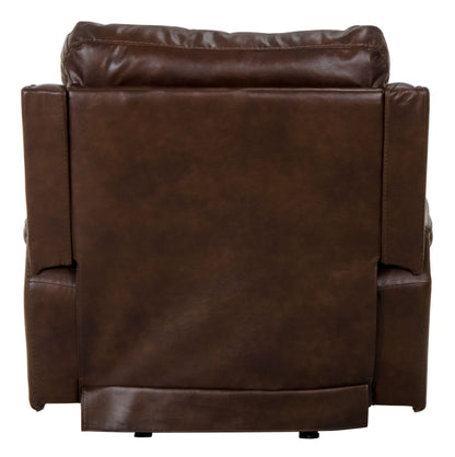 Ceretti - Power Wall Hugger Recliner - Brown Top Grain Italian Leather Match