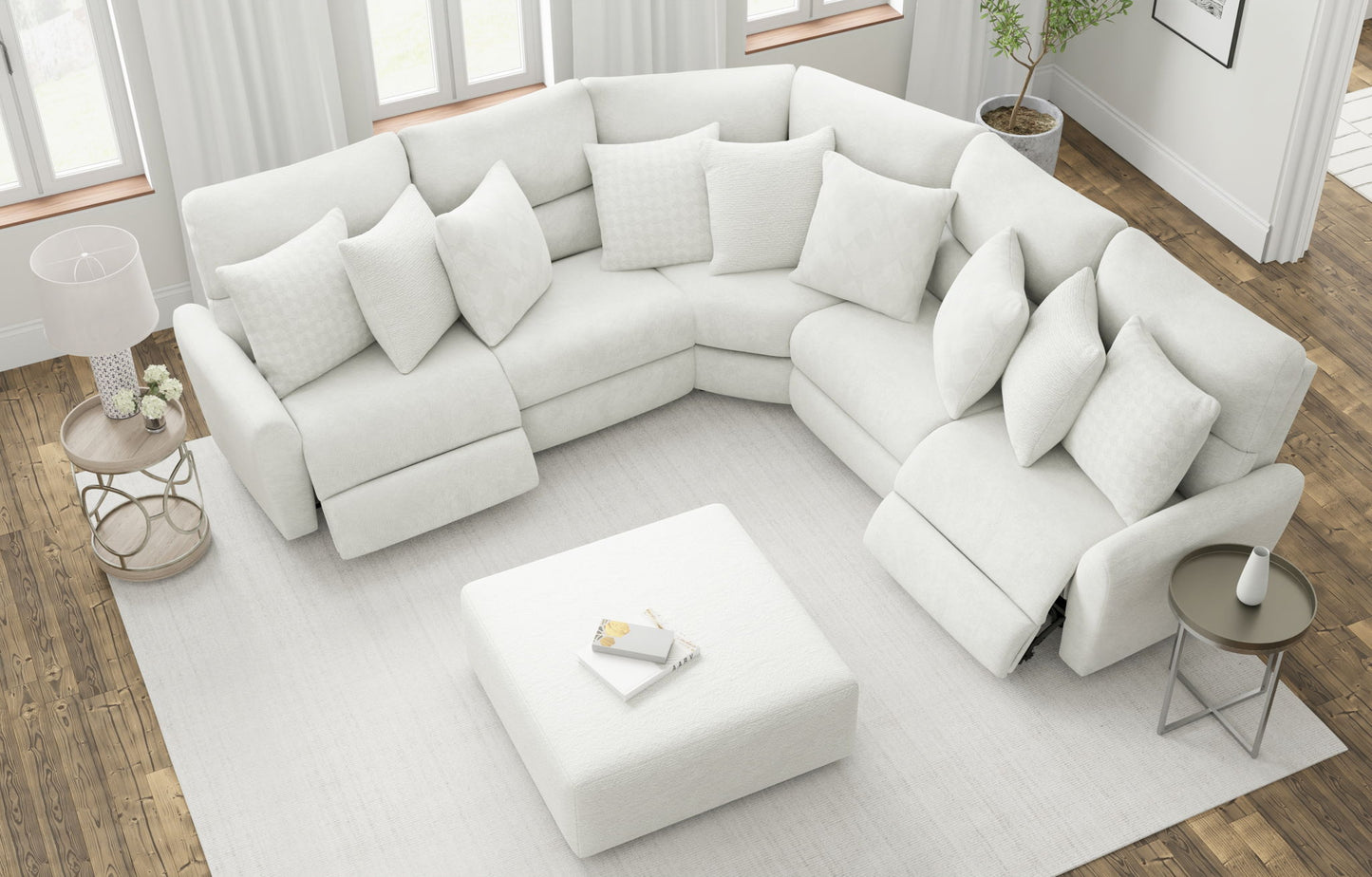 Majesty - Power Deep Seat LSF Reclining Loveseat - White