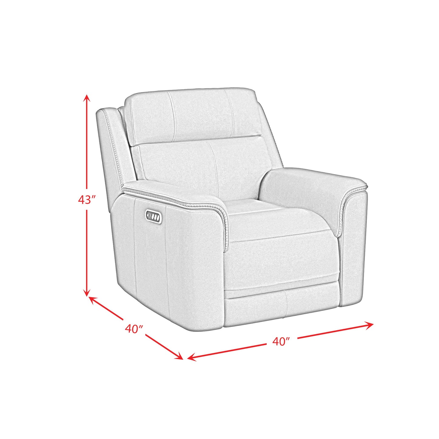Mustang - Power Motion Recliner With Power Headrest And Lumbar - Butternut