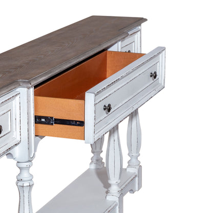 Magnolia Manor - 3 Drawer Hall Console Table - White