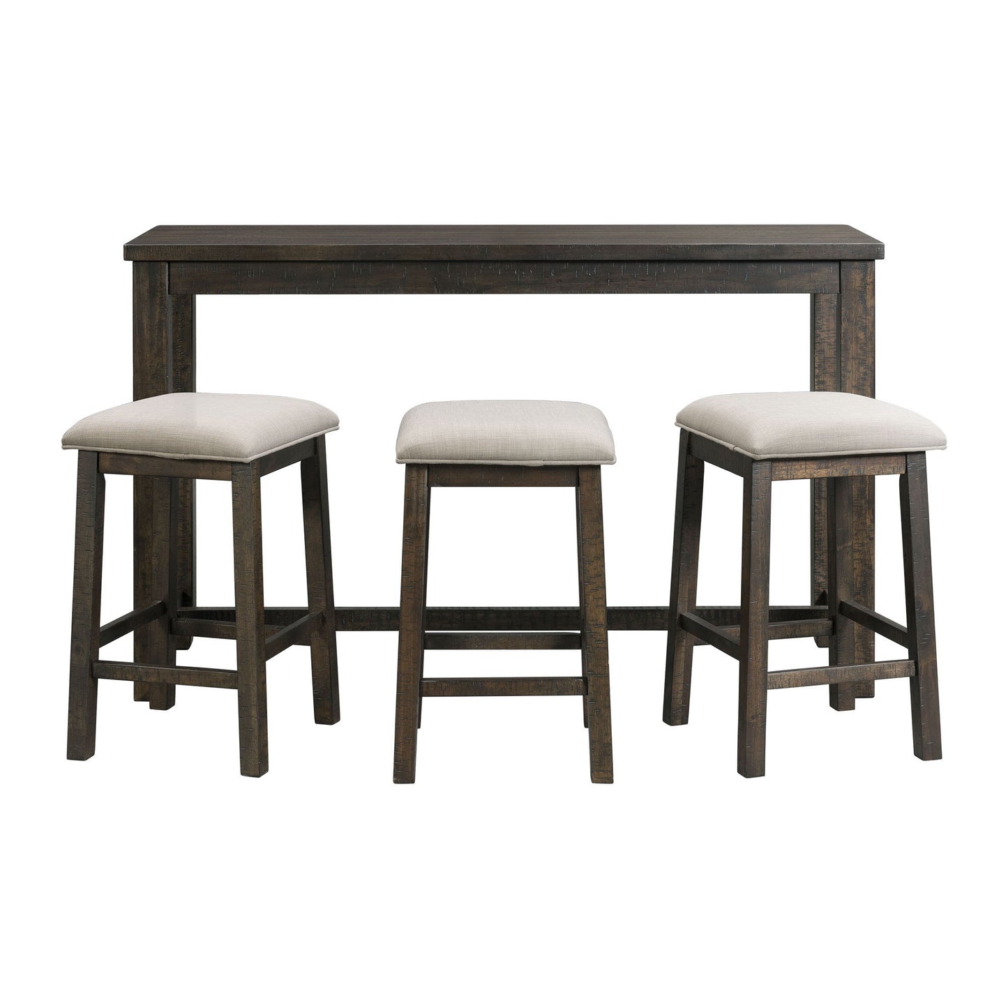Stone - Multipurpose Bar Table Set - Dark Walnut