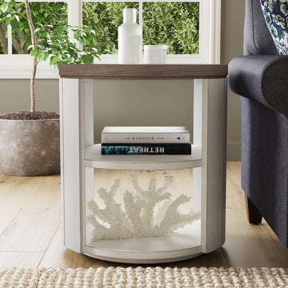 Melody - Round End Table - White