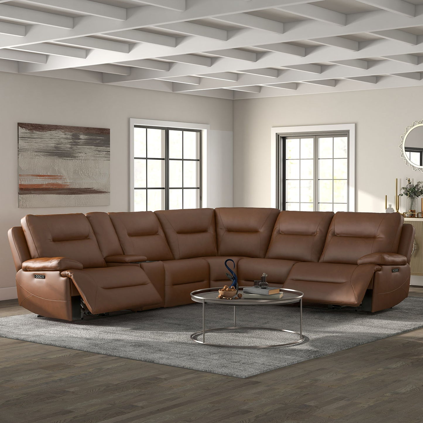 Cameron - Armless Recliner P3 & ZG - Saddle - Dakota Saddle Leather