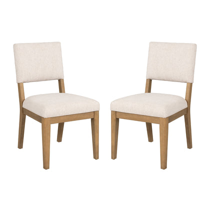 Millwork - Dining Chair (Set of 2) - White / Light Brown