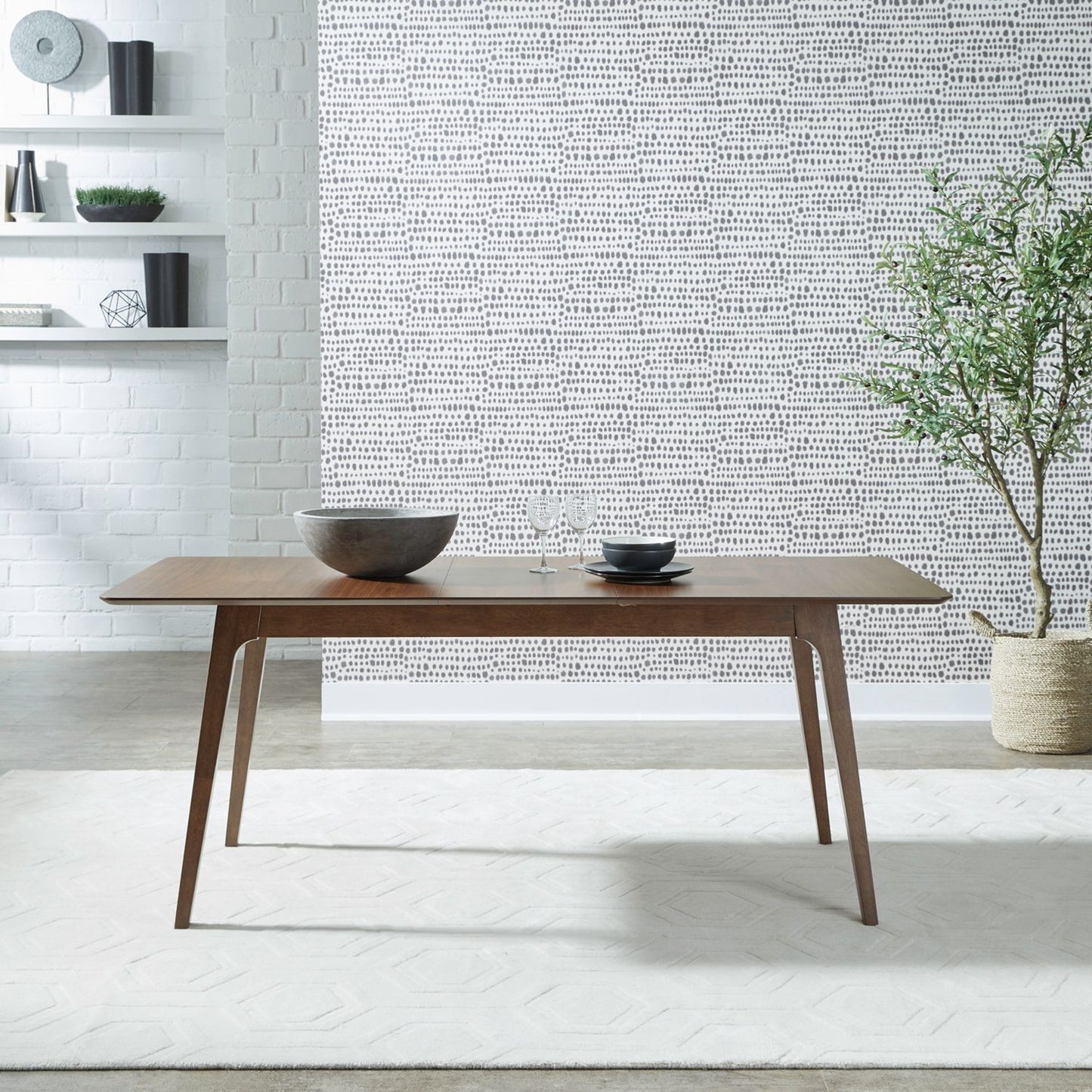 Space Savers - Rectangular Leg Table - Brown