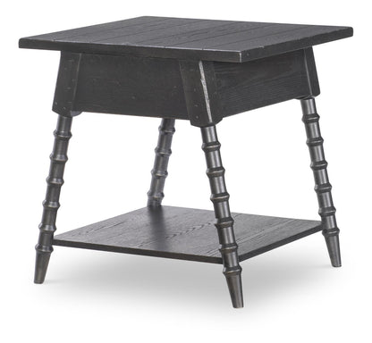 Vintage Market - Splayed Bobbin Leg 1 Drawer End Table