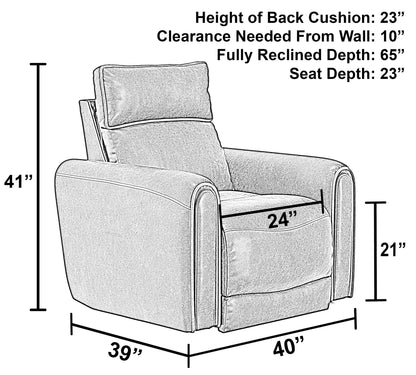 Nico - Power Headrest Wall Hugger Recliner