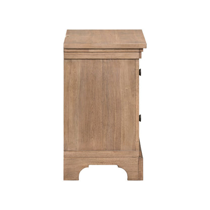 Haven Hills - Nightstand With Charging Station - Camel Beige