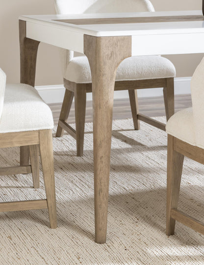 Melrose - Rectangular Dining Table - Cloud White And Desert Oak