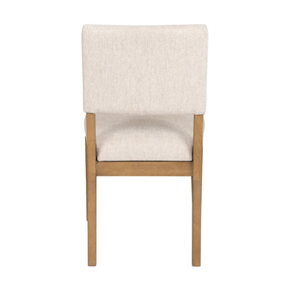 Millwork - Dining Chair (Set of 2) - White / Light Brown