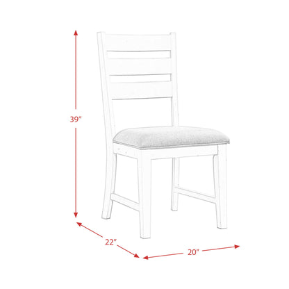 Park Creek - Ladder Back Side Chair (Set of 2) - Cottage White Finish